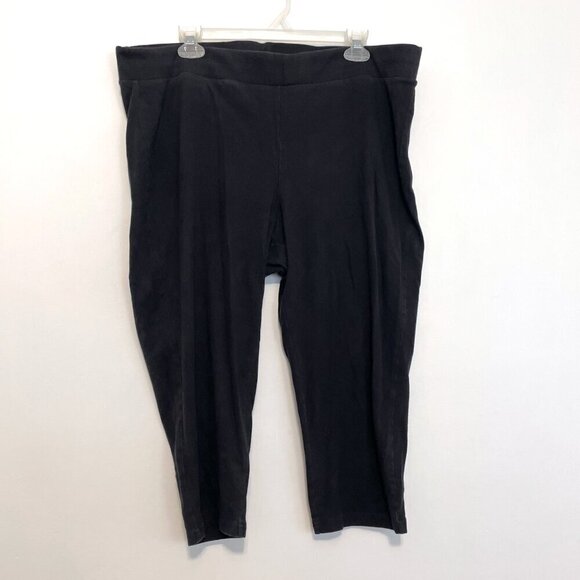 TORRID 3 Plus Size Capri Leggings Black Pull On Elastic Waist Cotton Capris 3X - Picture 2 of 12